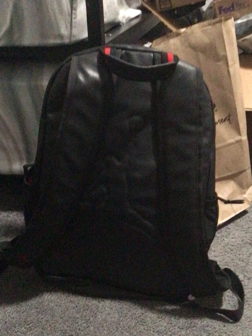 Jordan Black and Red Logo Backpack